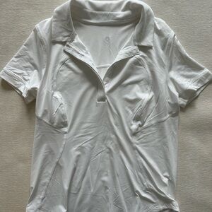 Lululemon White Women’s Polo Shirt Size 8